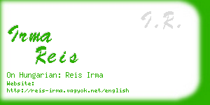 irma reis business card